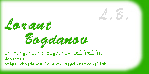 lorant bogdanov business card